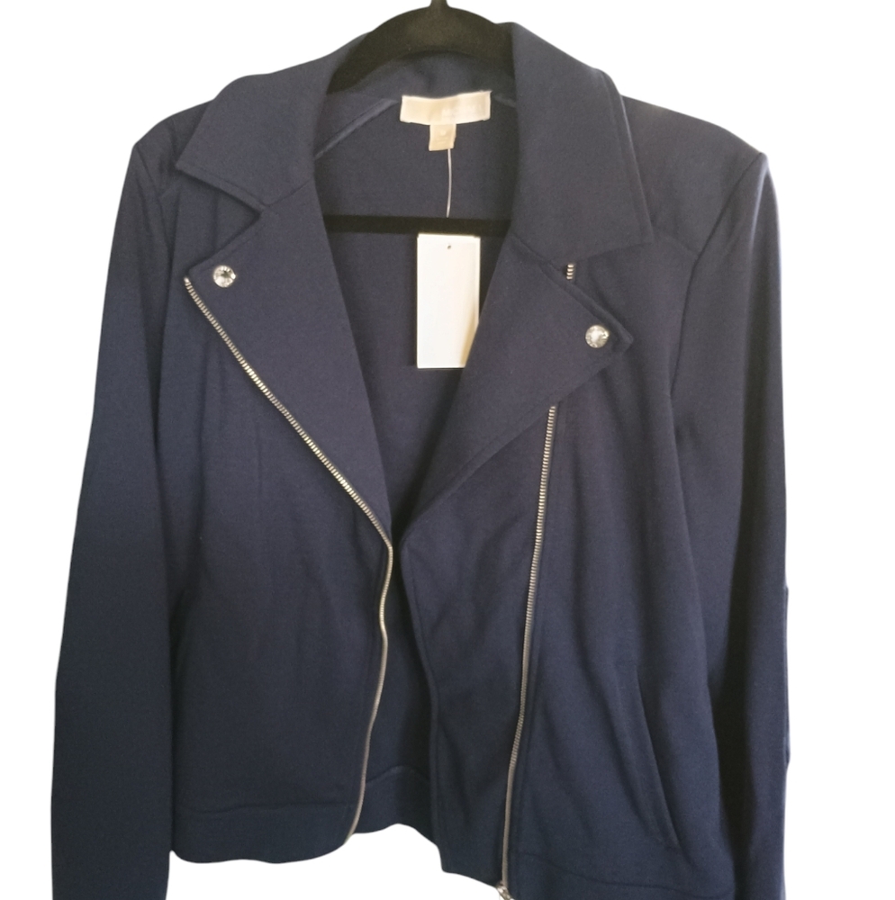Michael Kors new with tags navy blue women's medium jacket top MSRP $220